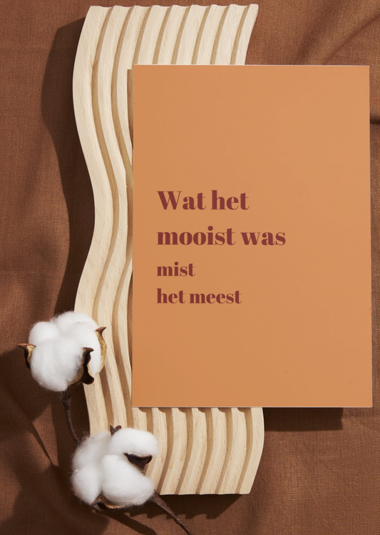 Wat het Mooist was Mist het Meest